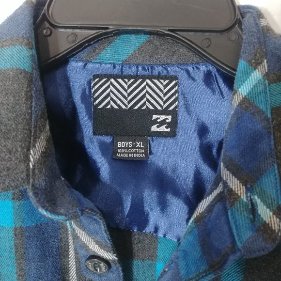 Billabong Kids' Flannel Shirt - Size XL - Pre-owned - 8GFH7R - Picture 6 of 6